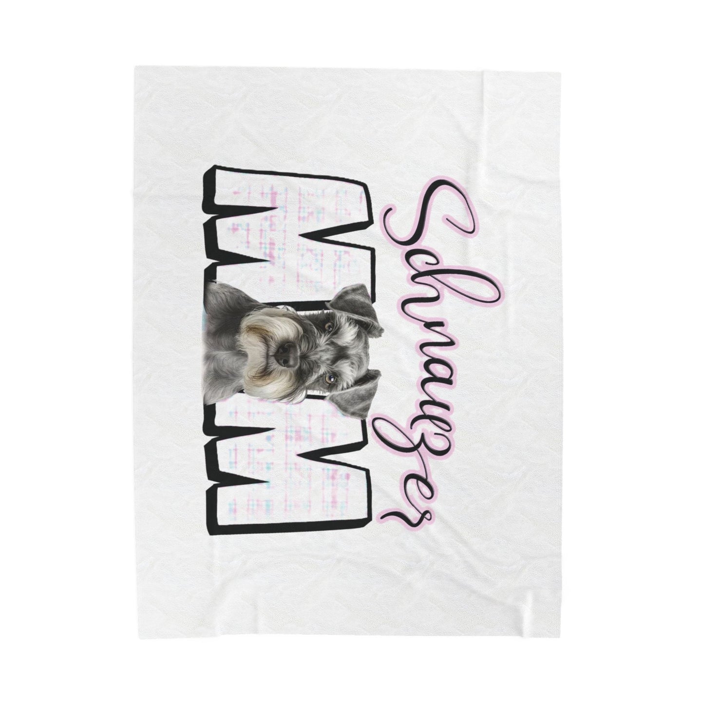 Schnauzer Mom Velveteen Plush Blanket, Cozy Dog Lover Gift, Soft Throw Blanket, Pet Lover Decor, Warm Home Accessory