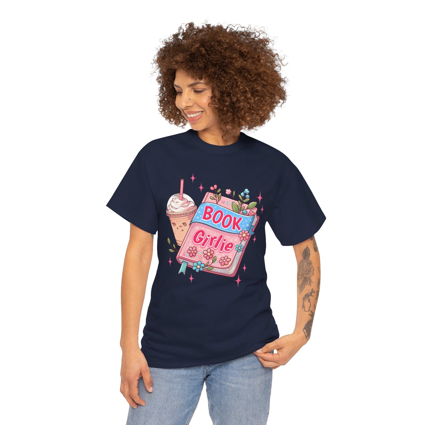 Cute Bookish Girlie Tee - Perfect for Readers, Gifts, Summer Fun, Book Club Shirts, Casual Wear