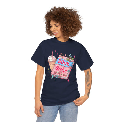 Cute Bookish Girlie Tee - Perfect for Readers, Gifts, Summer Fun, Book Club Shirts, Casual Wear