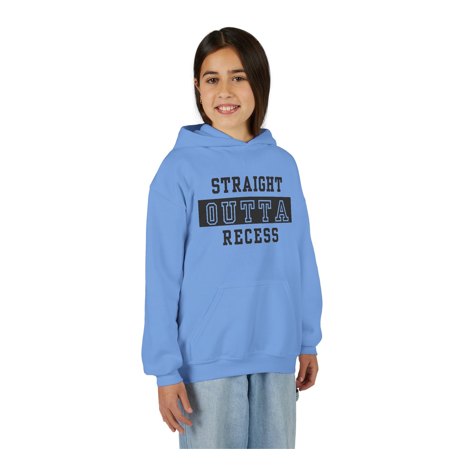 Straight Outta Recess Youth Recess Sweatshirt, Fun Kids Hoodies, Playful Gift for Sons and Daughters, Back to School Wear, Kid's Casual Outfit