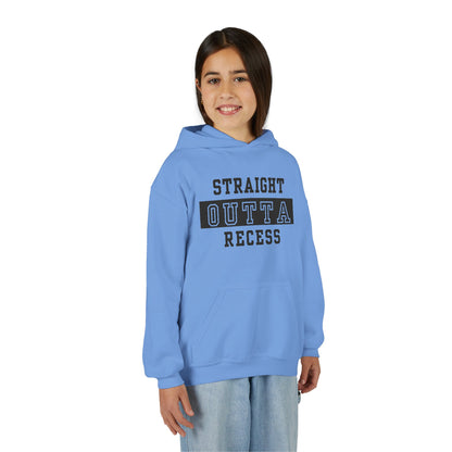 Straight Outta Recess Youth Recess Sweatshirt, Fun Kids Hoodies, Playful Gift for Sons and Daughters, Back to School Wear, Kid's Casual Outfit