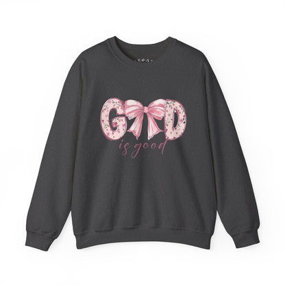 God is Good Crewneck Sweatshirt, Inspirational Sweatshirt, Christian Apparel, Gift for Her, Faith-Based Fashion, Relaxed Fit Sweater