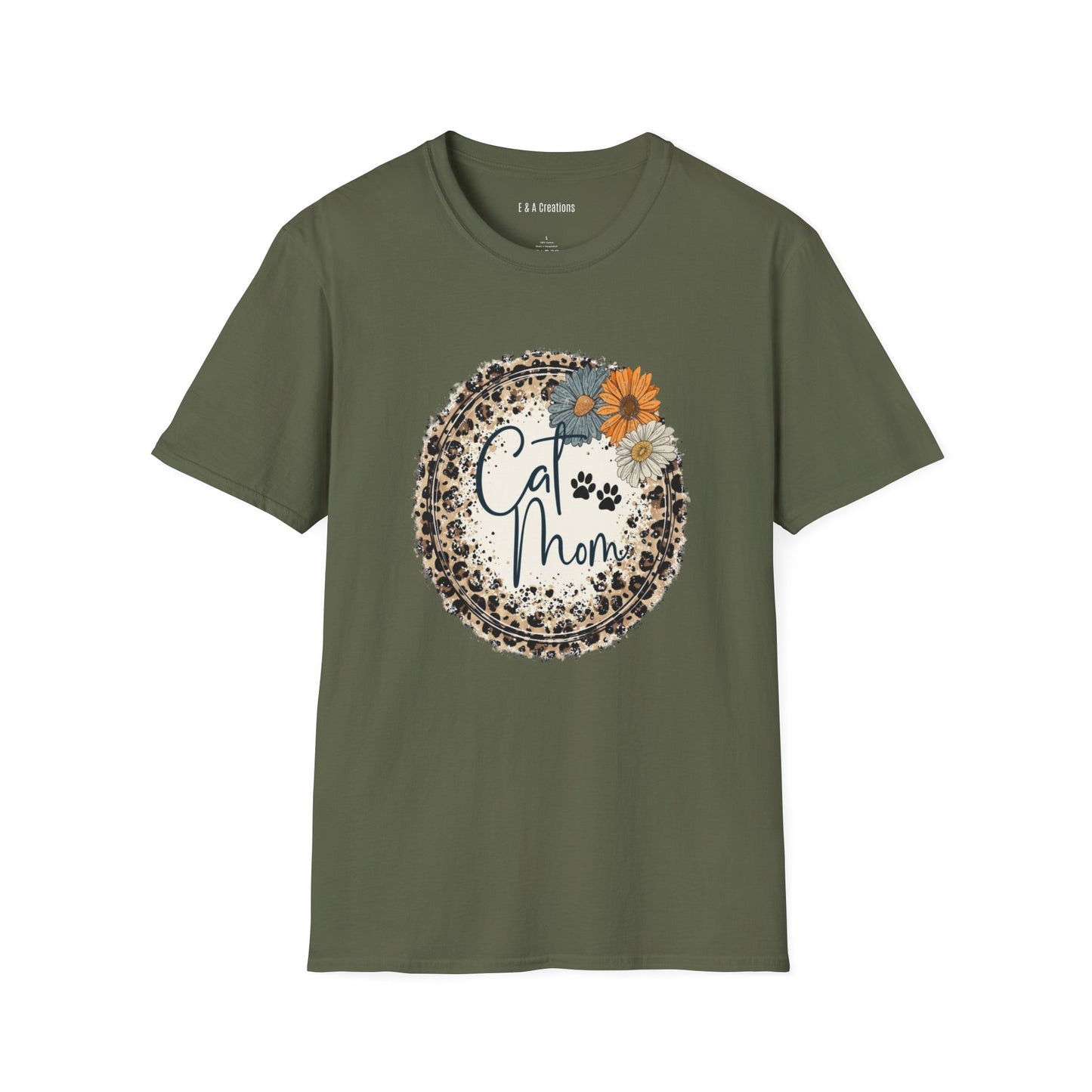 Cat Mom Floral Unisex T-Shirt, Cute Pet Lover Gift, Mother's Day Tee, Animal Lover Shirt, Everyday Comfort Wear