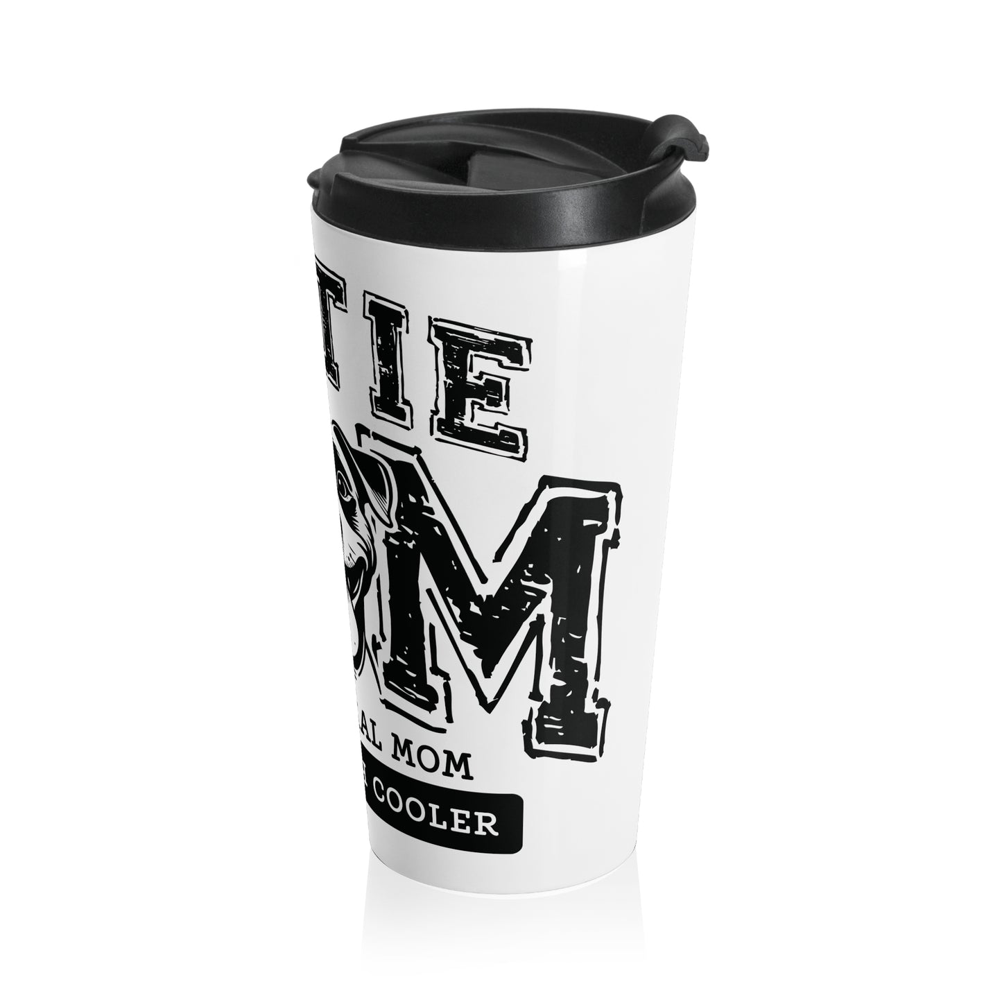 Pittie Mom Travel Mug - Perfect for Pet Owners, On-the-Go Coffee, Gifts for Dog Moms, Birthday Surprises, and Pet-Themed Events