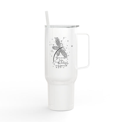 Engraved Dragonfly Insulated Tumbler, 40oz - Perfect For Gifts, Summer BBQs, and Outdoor Adventures