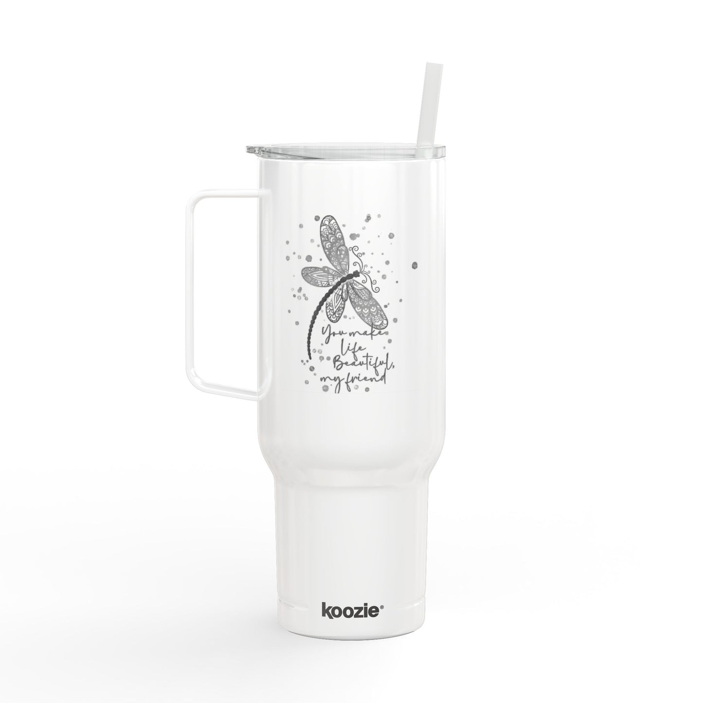 Engraved Dragonfly Insulated Tumbler, 40oz - Perfect For Gifts, Summer BBQs, and Outdoor Adventures