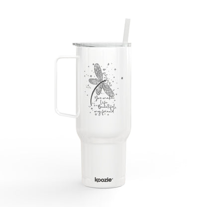 Engraved Dragonfly Insulated Tumbler, 40oz - Perfect For Gifts, Summer BBQs, and Outdoor Adventures