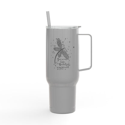 Engraved Dragonfly Insulated Tumbler, 40oz - Perfect For Gifts, Summer BBQs, and Outdoor Adventures