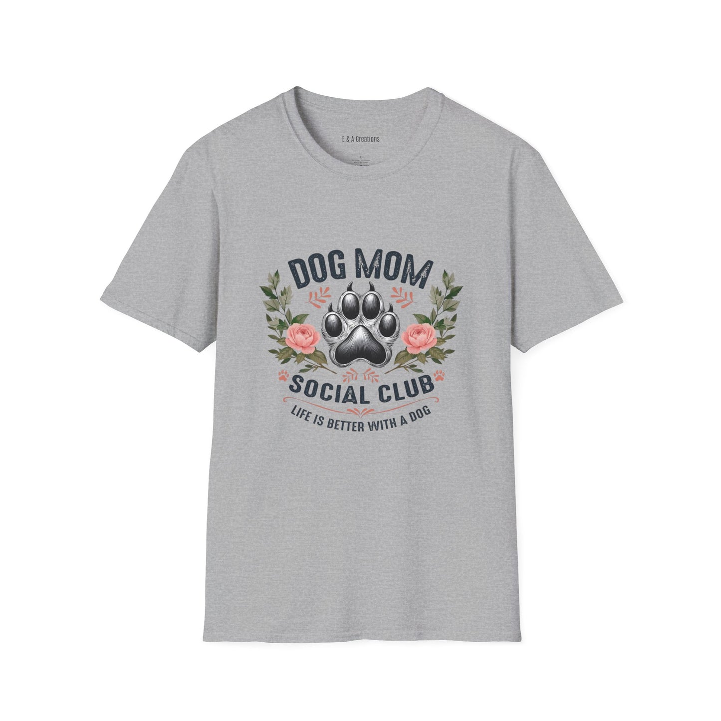 Dog Mom Social Club T-Shirt, Pet Lover Gift, Dog Parent Tee, Animal Lover Apparel, Mother's Day Gift, Casual Wear