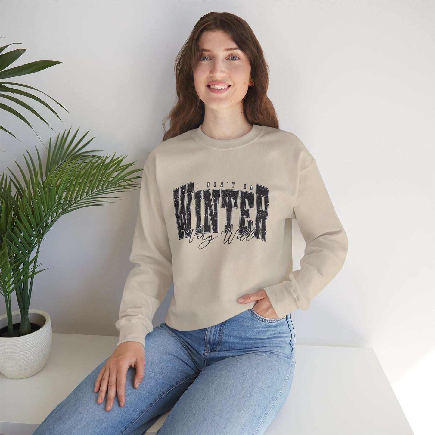 Winter Vibes Sweatshirt | Cozy Unisex Crewneck for Cold Days, Gift for Him/Her, Winter Fashion, Casual Comfort, Holiday Apparel