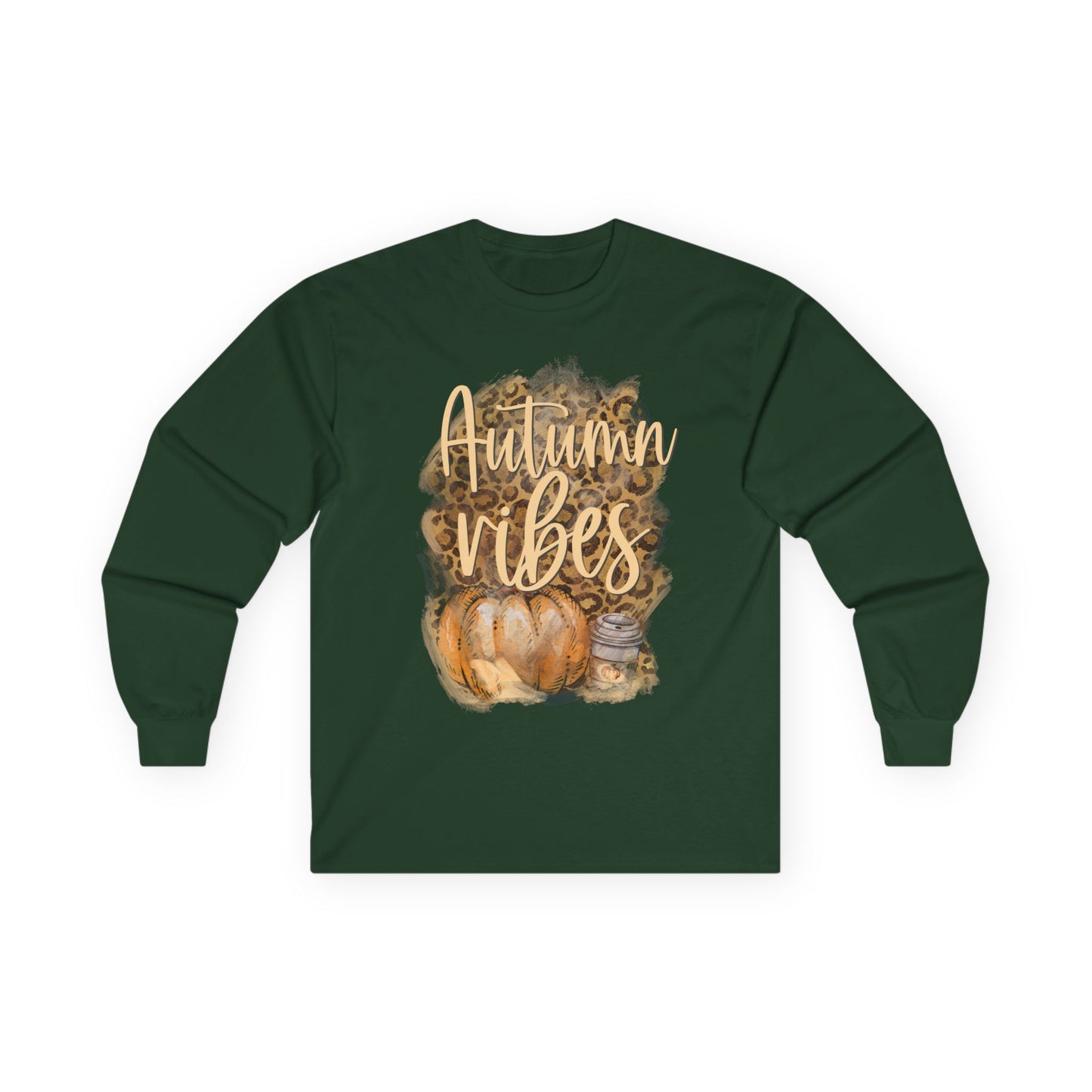 Autumn Vibes Long Sleeve Tee - Ideal for Cozy Days, Fall Fashion, Family Gatherings, Halloween Parties, Thanksgiving Celebrations