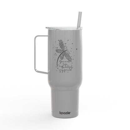 Engraved Dragonfly Insulated Tumbler, 40oz - Perfect For Gifts, Summer BBQs, and Outdoor Adventures