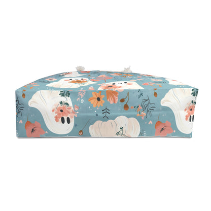 Flower Ghosts Weekender Bag | Cute Travel Tote, Overnight Bag, Beach Bag, Spacious Storage for Weekend Getaways, Perfect Gift