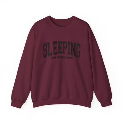 Cozy Unisex Crewneck Sweatshirt - Sleeping is My Favorite Sport, Relaxed Style, Perfect Gift, Lounge Wear, Sleep Lovers