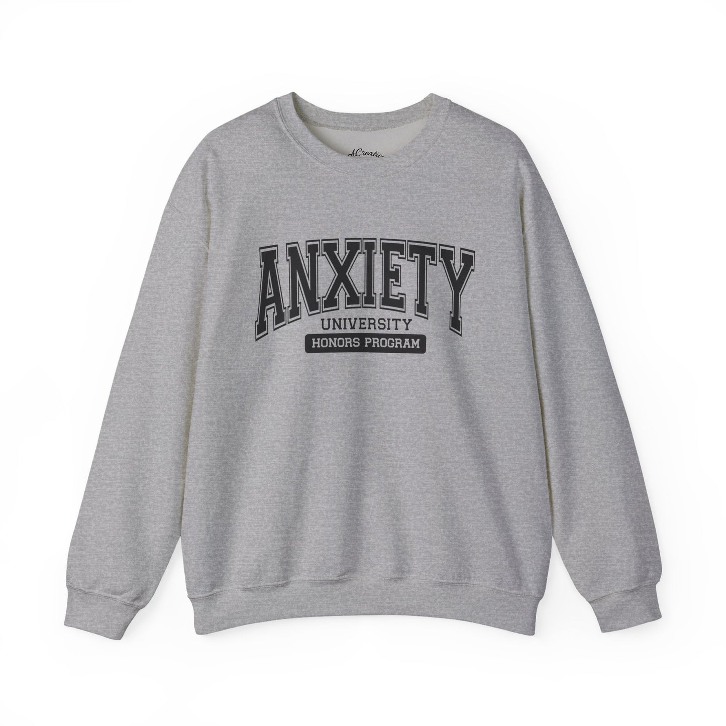 Anxiety University Crewneck Sweatshirt - Cozy Mental Health Apparel, Gift for Students, Relaxed Fit Sweatshirt, Perfect for Everyday [...]