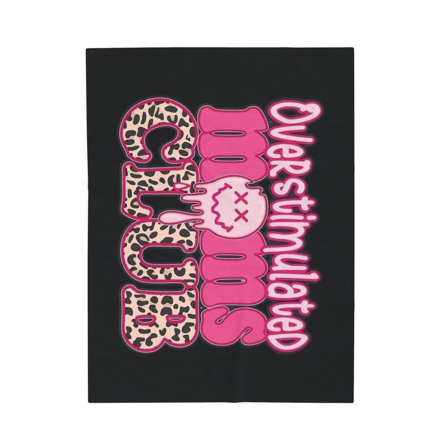 Overstimulated Moms Club Plush Blanket, Cozy Throw for Moms, Perfect Gift for Mother's Day, Snuggly Cuddle Blanket for Relaxation