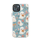 Cute Ghost Floral Magnetic Phone Case, Tough Phone Cover, Halloween Gift, Trendy Case for Kids, Unique Cell Phone Accessory