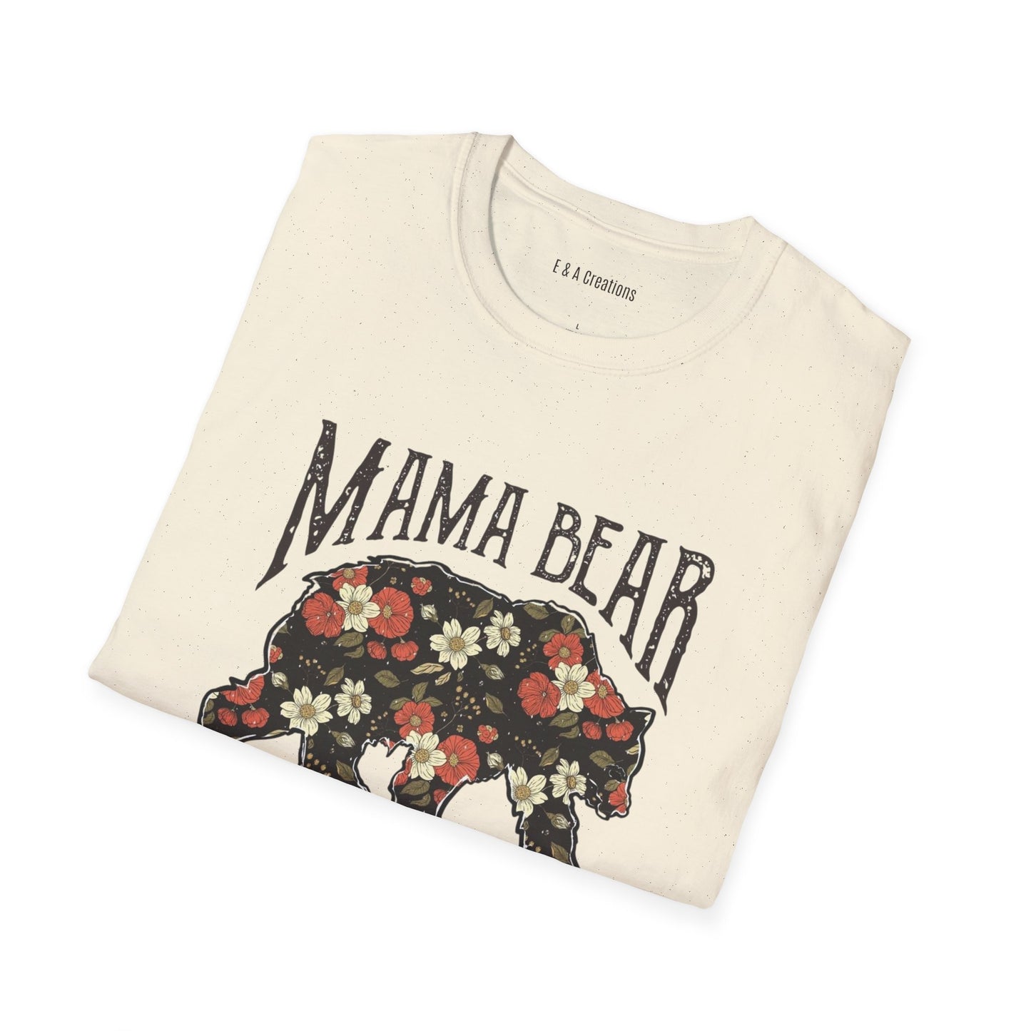 Floral Mama Bear T-Shirt, Cute Mom Gift, Women's Graphic Tees, Casual Wear, Mother's Day, Family Shirt, Nature Lover Tee