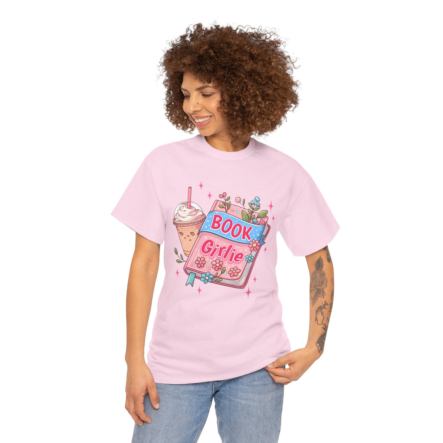 Cute Bookish Girlie Tee - Perfect for Readers, Gifts, Summer Fun, Book Club Shirts, Casual Wear