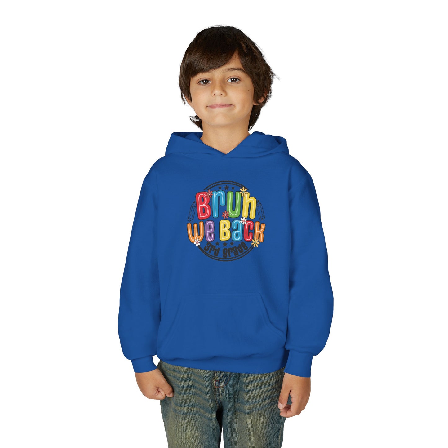 Colorful Youth Hoodie - 3rd Grade "Bruin We Back" Sweatshirt for Kids, Perfect for Back to School, Gift, Everyday Wear, Fun Style, [...]