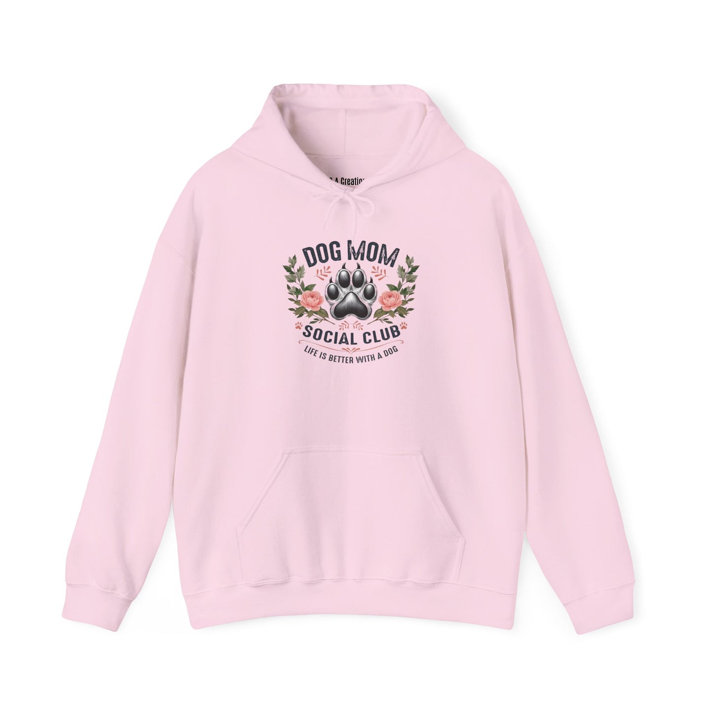 Dog Mom Social Club Hoodie, Casual Sweatshirt for Dog Lovers, Gift for Pet Owners, Cozy Hoodie for Dog Moms, Perfect Dog Lover Gift