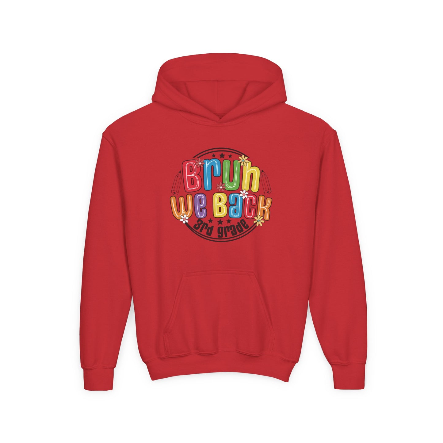 Colorful Youth Hoodie - 3rd Grade "Bruin We Back" Sweatshirt for Kids, Perfect for Back to School, Gift, Everyday Wear, Fun Style, [...]