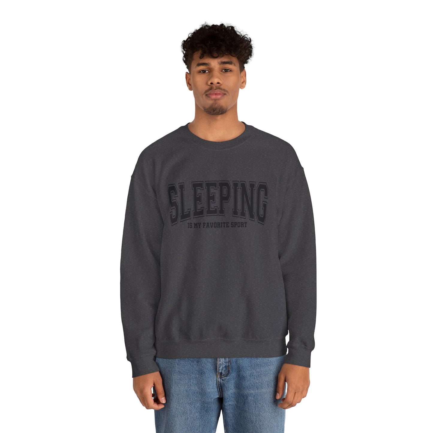 Cozy Unisex Crewneck Sweatshirt - Sleeping is My Favorite Sport, Relaxed Style, Perfect Gift, Lounge Wear, Sleep Lovers