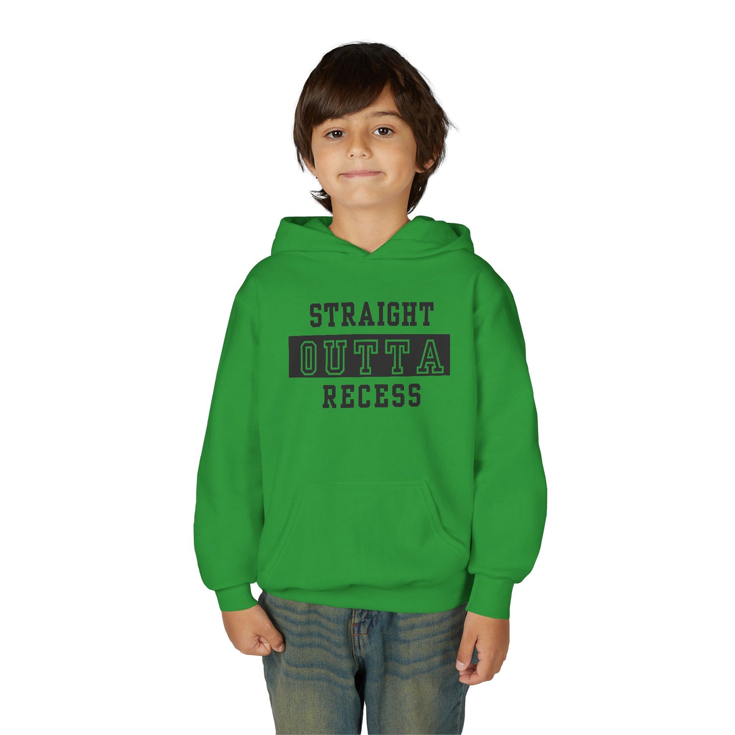 Straight Outta Recess Youth Recess Sweatshirt, Fun Kids Hoodies, Playful Gift for Sons and Daughters, Back to School Wear, Kid's Casual Outfit