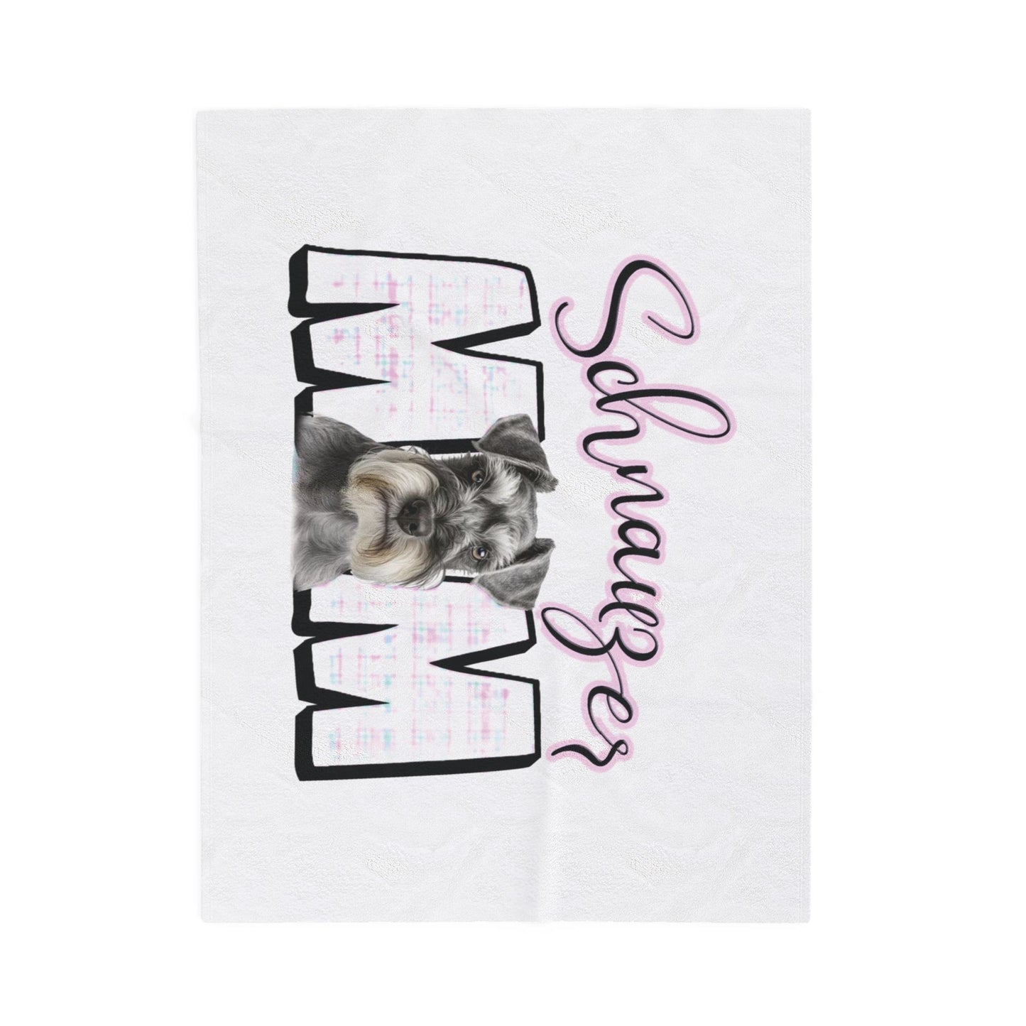 Schnauzer Mom Velveteen Plush Blanket, Cozy Dog Lover Gift, Soft Throw Blanket, Pet Lover Decor, Warm Home Accessory