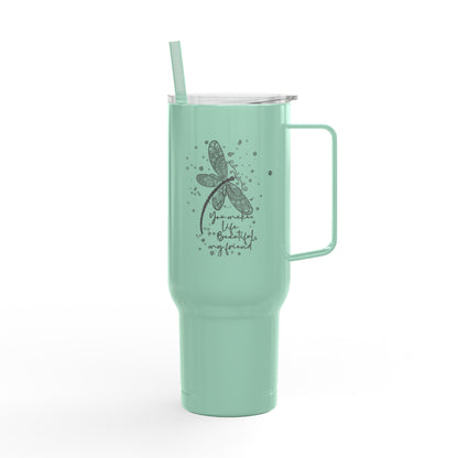 Engraved Dragonfly Insulated Tumbler, 40oz - Perfect For Gifts, Summer BBQs, and Outdoor Adventures