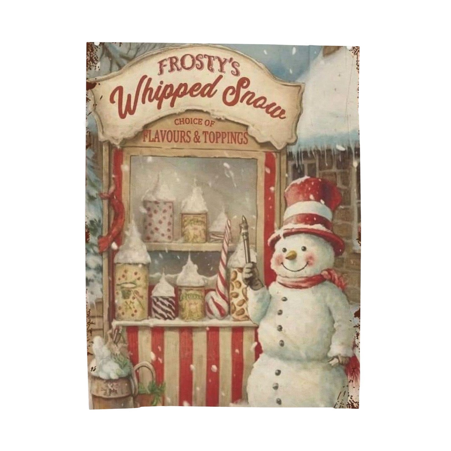 Cozy Holiday Snowman Plush Blanket, Christmas Throw Blanket, Winter Decor, Soft Fleece Blanket, Holiday Gift, Warm Blanket