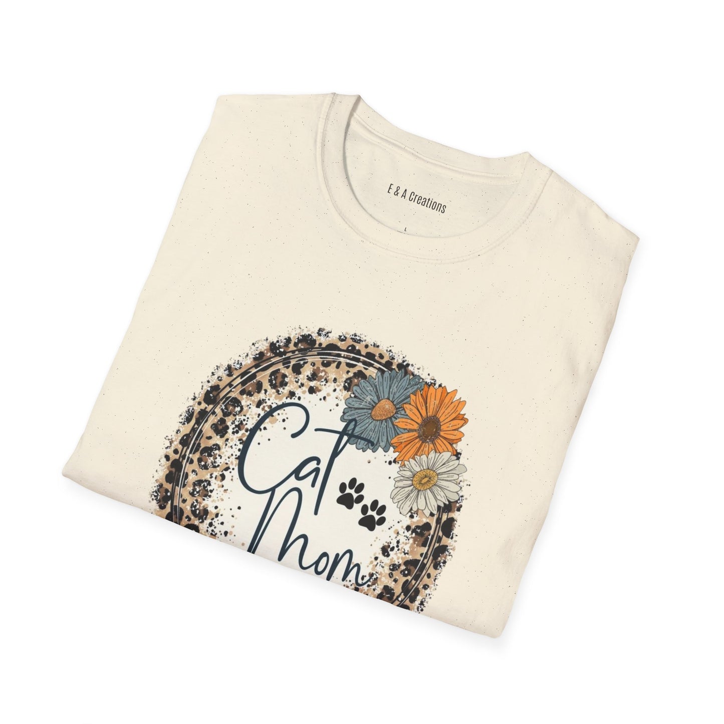 Cat Mom Floral Unisex T-Shirt, Cute Pet Lover Gift, Mother's Day Tee, Animal Lover Shirt, Everyday Comfort Wear