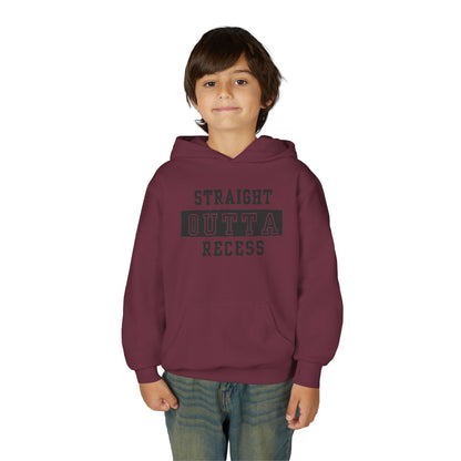 Straight Outta Recess Youth Recess Sweatshirt, Fun Kids Hoodies, Playful Gift for Sons and Daughters, Back to School Wear, Kid's Casual Outfit