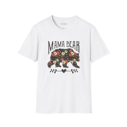 Floral Mama Bear T-Shirt, Cute Mom Gift, Women's Graphic Tees, Casual Wear, Mother's Day, Family Shirt, Nature Lover Tee