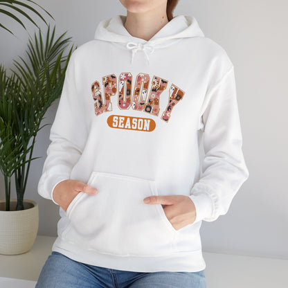 Spooky Season Unisex Hooded Sweatshirt, Casual Wear, Gifts for Athletes, Cozy Streetwear, Sports Lover Apparel, Fall Fashion