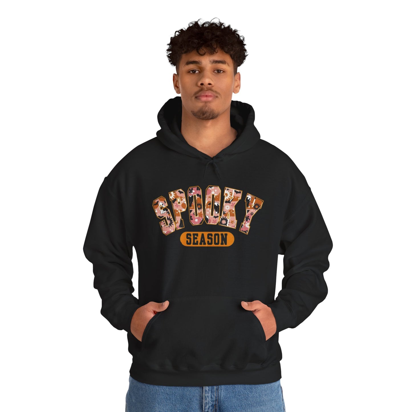 Spooky Season Unisex Hooded Sweatshirt, Casual Wear, Gifts for Athletes, Cozy Streetwear, Sports Lover Apparel, Fall Fashion