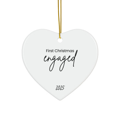 Engaged Christmas Ornament, First Christmas Engaged 2025, Wedding Keepsake, Holiday Decor, Unique Gift Idea