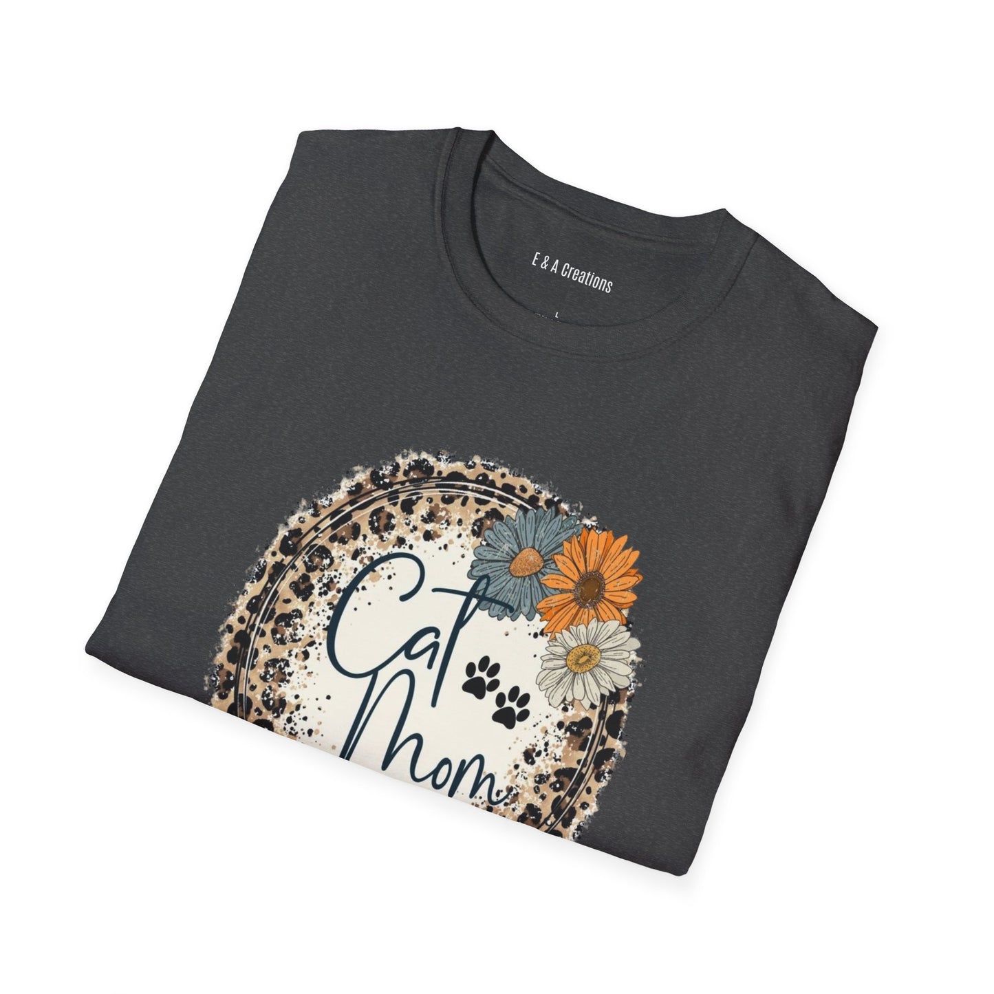 Cat Mom Floral Unisex T-Shirt, Cute Pet Lover Gift, Mother's Day Tee, Animal Lover Shirt, Everyday Comfort Wear