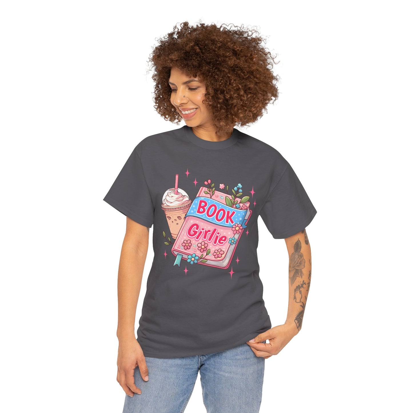 Cute Bookish Girlie Tee - Perfect for Readers, Gifts, Summer Fun, Book Club Shirts, Casual Wear