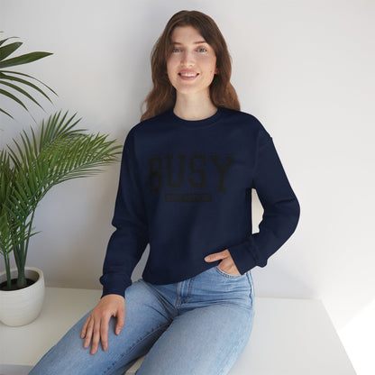 Busy Doing Nothing Crewneck Sweatshirt, Relaxation Fashion, Cozy Gift for Her, Lazy Day Apparel, Perfect for Weekends, Gift for Friends