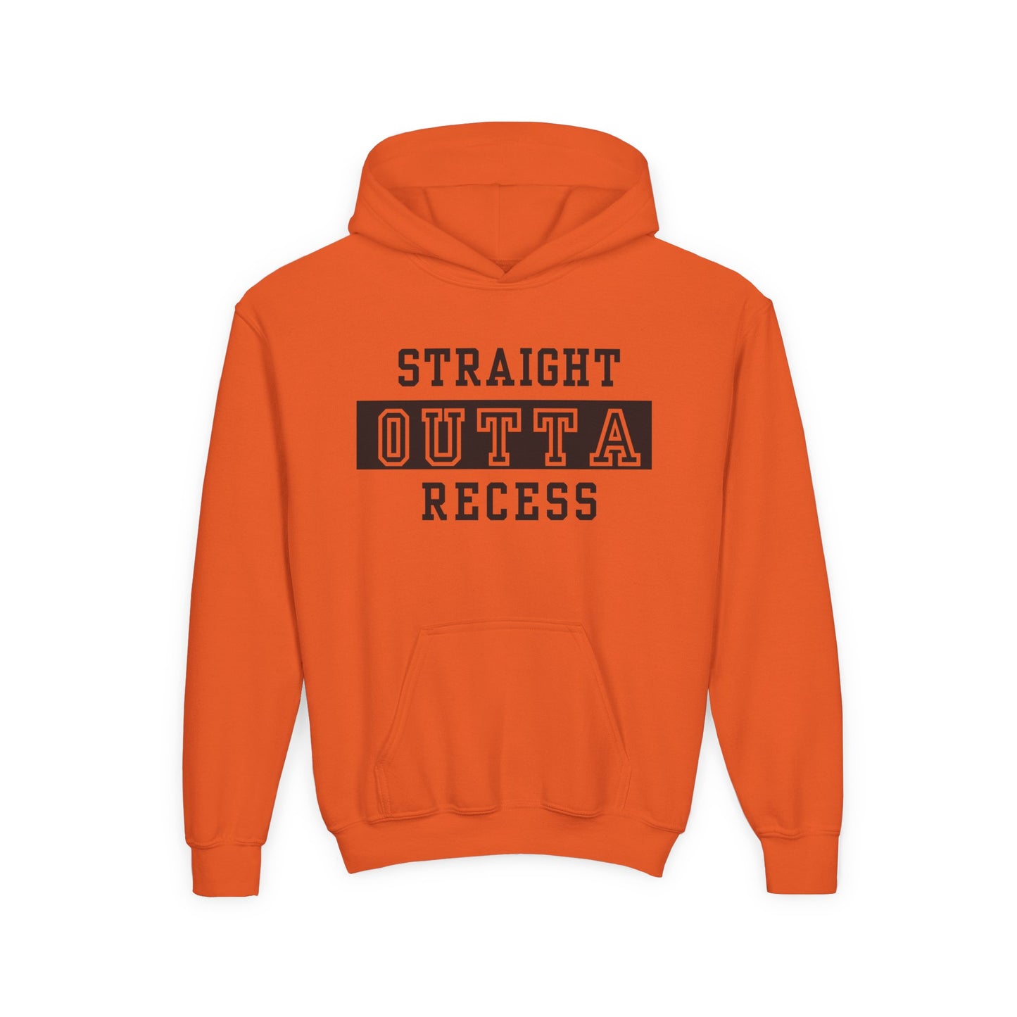 Straight Outta Recess Youth Recess Sweatshirt, Fun Kids Hoodies, Playful Gift for Sons and Daughters, Back to School Wear, Kid's Casual Outfit