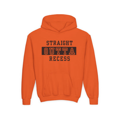 Straight Outta Recess Youth Recess Sweatshirt, Fun Kids Hoodies, Playful Gift for Sons and Daughters, Back to School Wear, Kid's Casual Outfit
