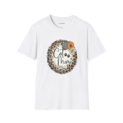 Cat Mom Floral Unisex T-Shirt, Cute Pet Lover Gift, Mother's Day Tee, Animal Lover Shirt, Everyday Comfort Wear