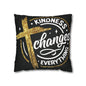 Kindness Changes Everything Pillowcase, Inspirational Home Decor, Faith-Themed Gift, Square Cushion Cover, Cozy Living Room Accessory
