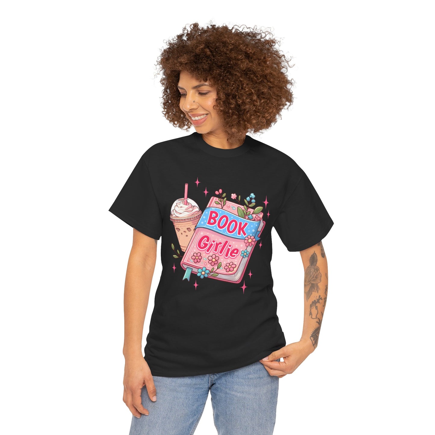Cute Bookish Girlie Tee - Perfect for Readers, Gifts, Summer Fun, Book Club Shirts, Casual Wear