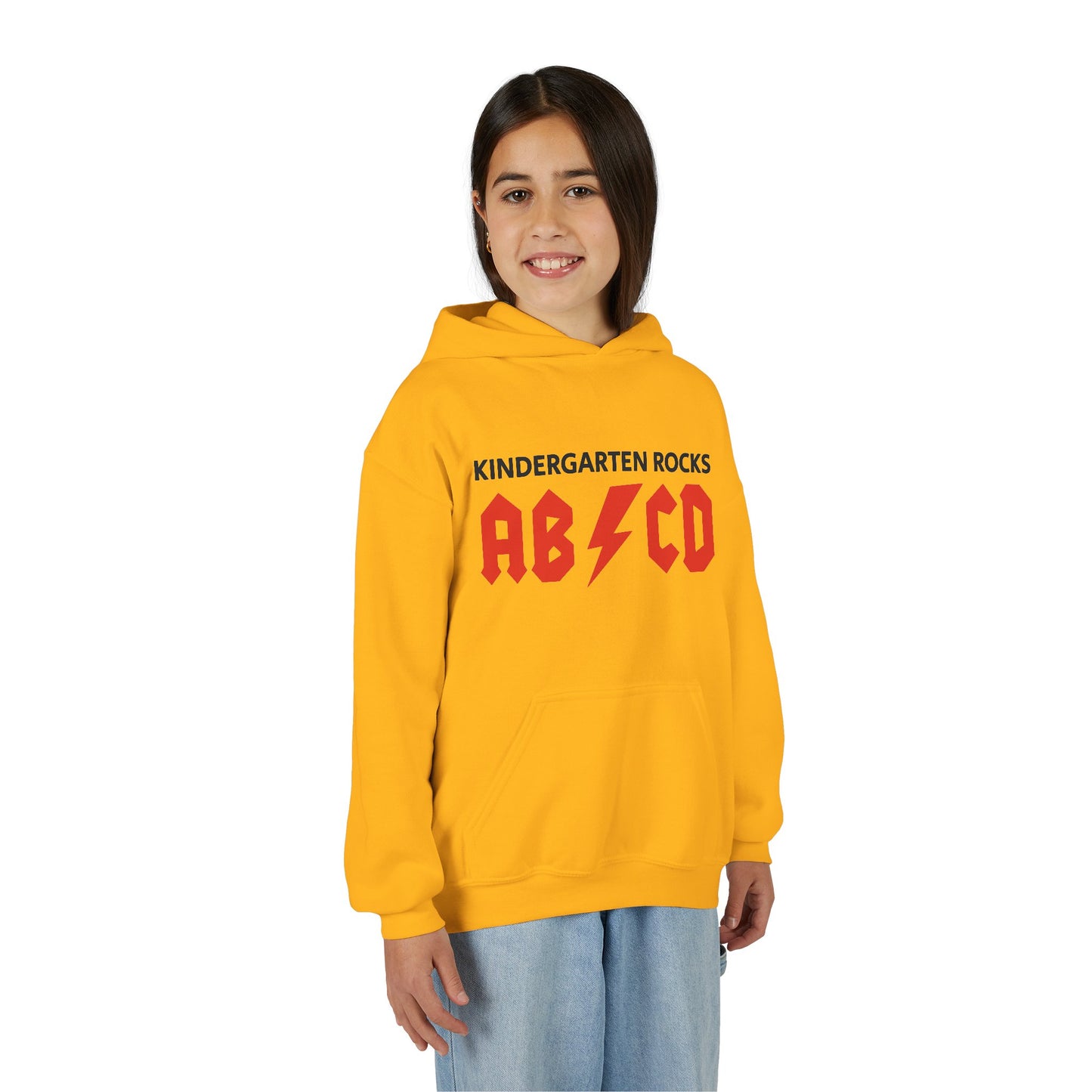 Kindergarten Rocks ABCD Youth Heavy Blend Hooded Sweatshirt