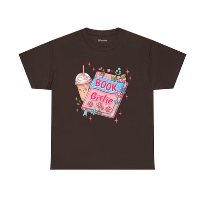 Cute Bookish Girlie Tee - Perfect for Readers, Gifts, Summer Fun, Book Club Shirts, Casual Wear