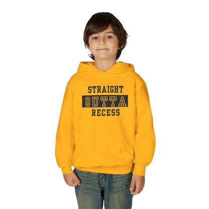 Straight Outta Recess Youth Recess Sweatshirt, Fun Kids Hoodies, Playful Gift for Sons and Daughters, Back to School Wear, Kid's Casual Outfit