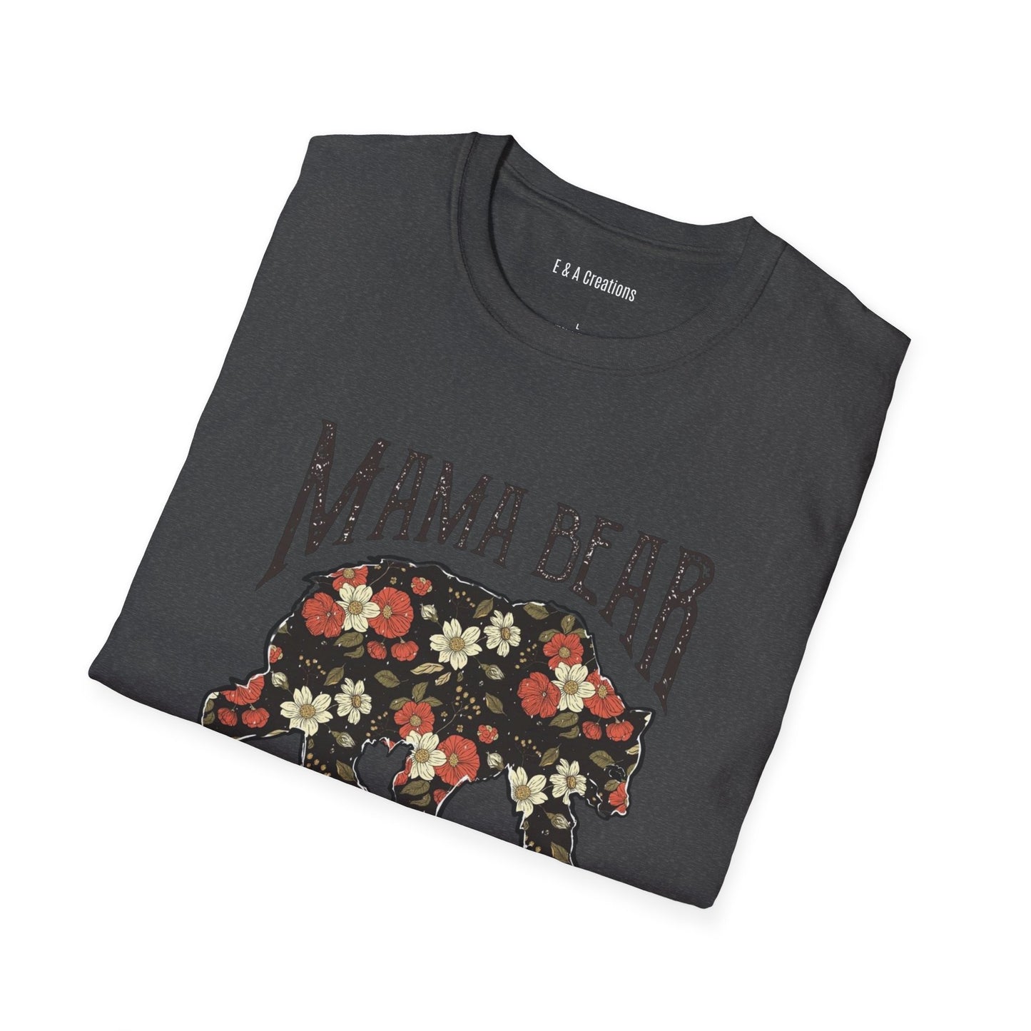 Floral Mama Bear T-Shirt, Cute Mom Gift, Women's Graphic Tees, Casual Wear, Mother's Day, Family Shirt, Nature Lover Tee