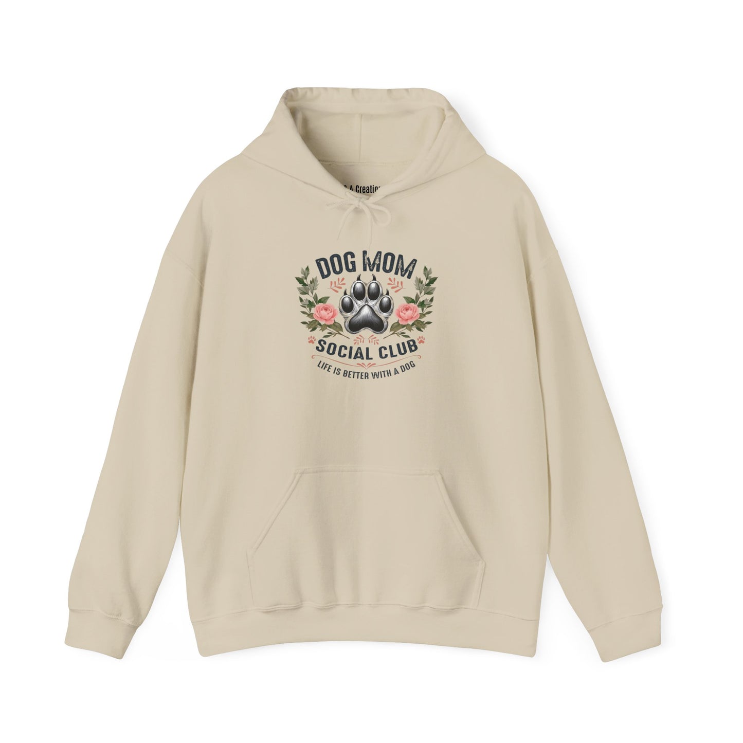 Dog Mom Social Club Hoodie, Casual Sweatshirt for Dog Lovers, Gift for Pet Owners, Cozy Hoodie for Dog Moms, Perfect Dog Lover Gift
